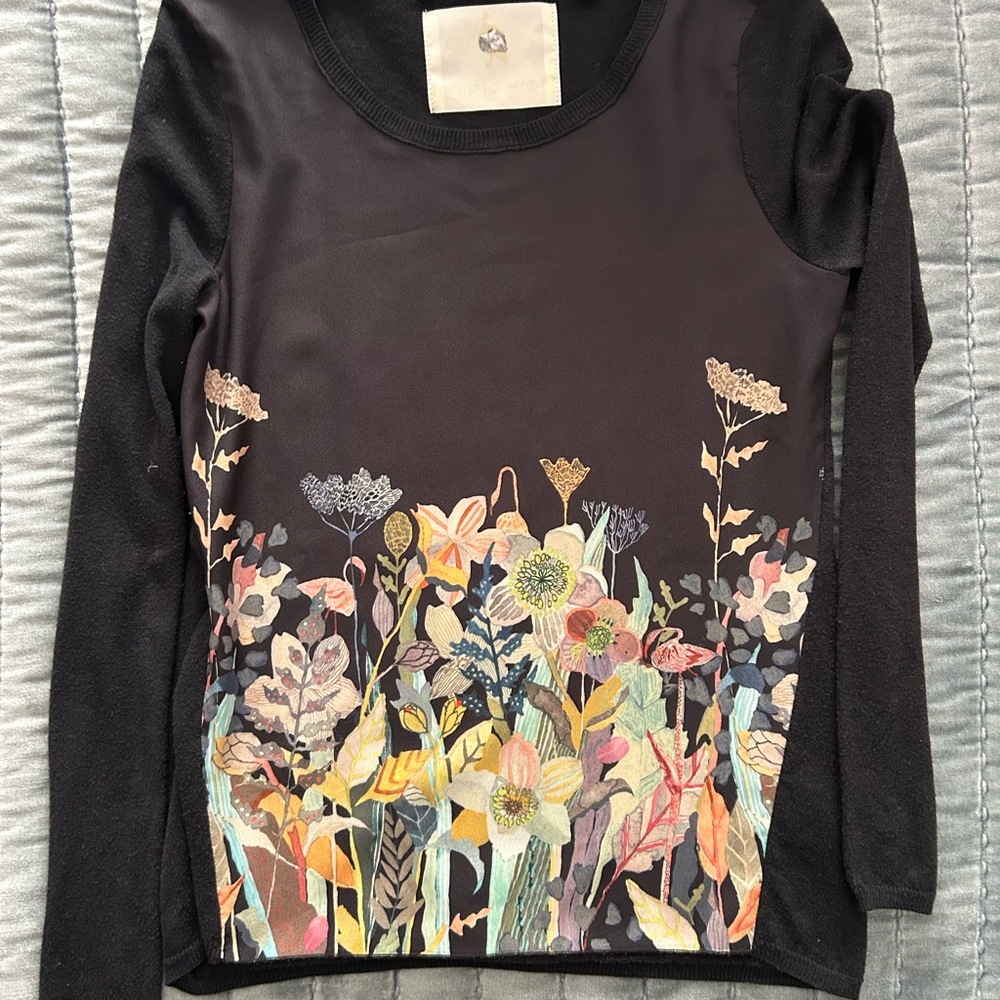 Floral Black Women's Top